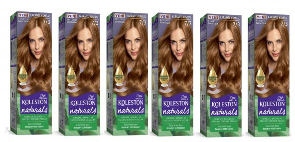 KOLESTON Naturals Boya 7/3 Karamel Kumral 6 LI PAKET - 1