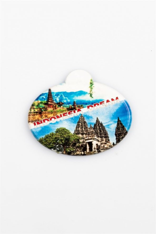 Endonezya Temalı Oval Magnet - Resim 2