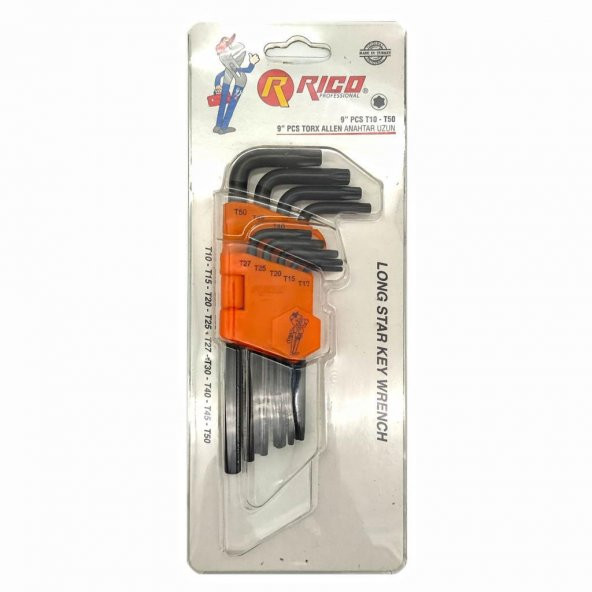 Rico RC0207 Uzun Torx Allen Anahtar Takımı 9 Parça - 5