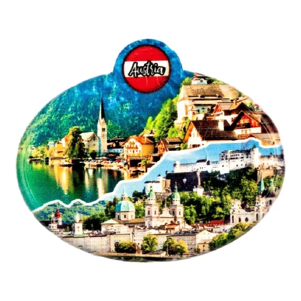 Avusturya Temalı Oval Magnet ürün görseli