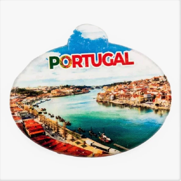 Portekiz Coimbra Mondego Nehri Oval Magnet ürün görseli