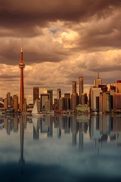 Kanada Temalı Oval Magnet - Resim 6