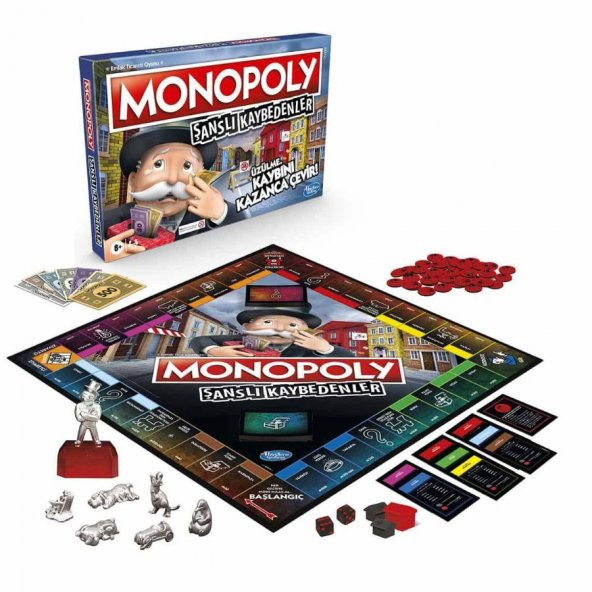 Monopoly Şanslı Kaybedenler Aile Kutu Oyunu Eğlenceli Çocuk Oyuncak Zeka Geliştiren Eğitici Montessori Anaokulu Kreş