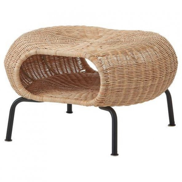 Tabure Sehpa Rattan Antrasit El Yapımı Y-36 cm X Ç-62 cm  Meridyendukkan IKEA