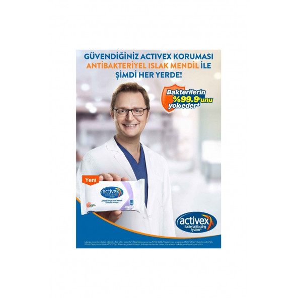 Antibakteriyel Islak Mendil Aktif 3'lü Islak Mendil 168 Yaprak - 3