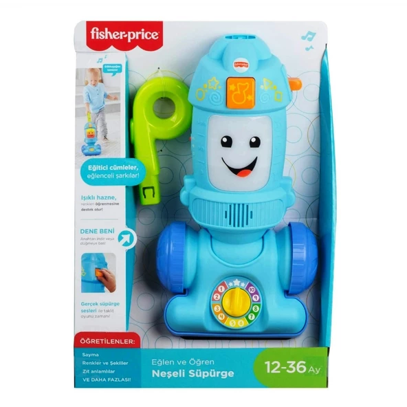 Fisher Price Işıklı Eğitici Neşeli Elektrik Süpürgesi Yürümeye Yardımcı Eğitici Oyuncak Fisher Price GTW19 - 6