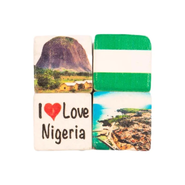 Nijerya Temalı Dörtlü Taş Magnet ürün görseli