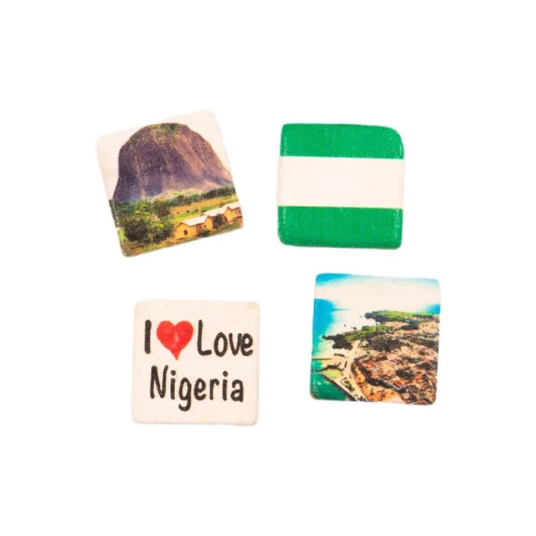 Nijerya Temalı Dörtlü Taş Magnet - Resim 2