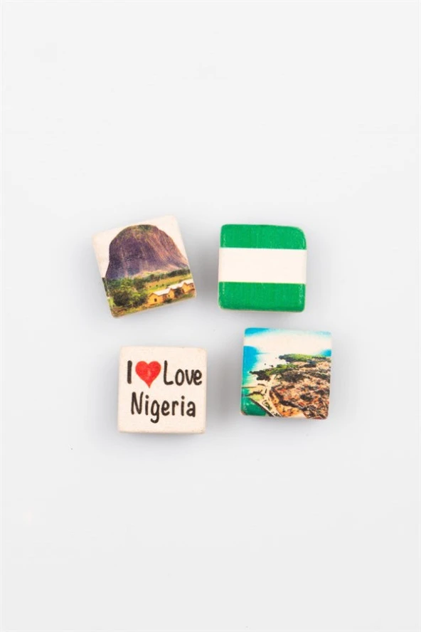 Nijerya Temalı Dörtlü Taş Magnet - Resim 5