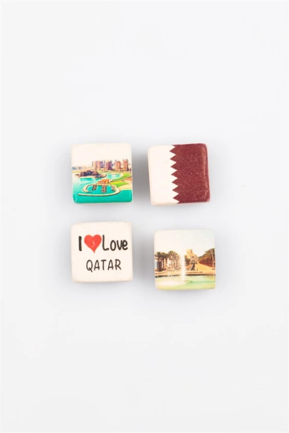 Katar Temalı Dörtlü Taş Magnet - Resim 5