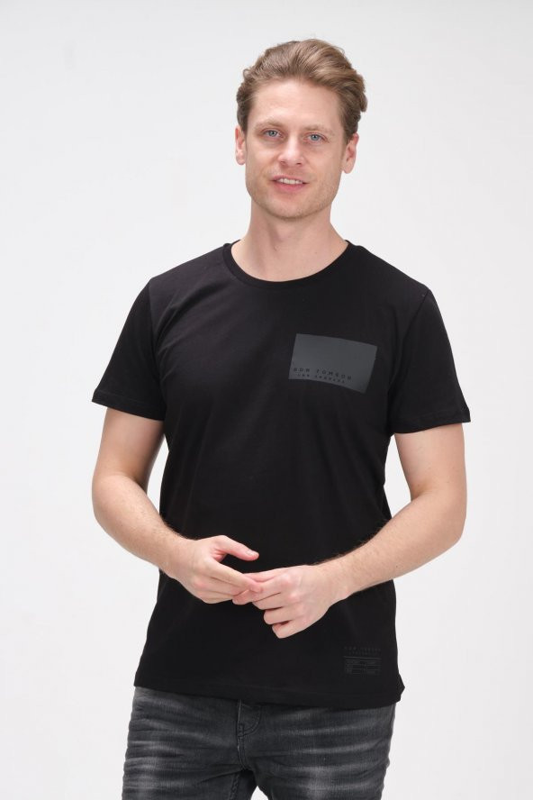 Erkek Bisiklet Yaka Pamuklu Kısa Kollu Basic T-Shirt - 3