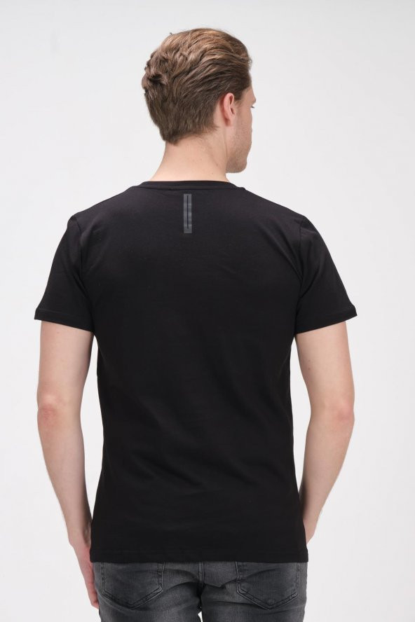 Erkek Bisiklet Yaka Pamuklu Kısa Kollu Basic T-Shirt - 6