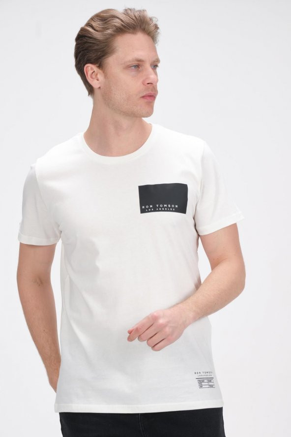 Erkek Bisiklet Yaka Pamuklu Kısa Kollu Basic T-Shirt - 8