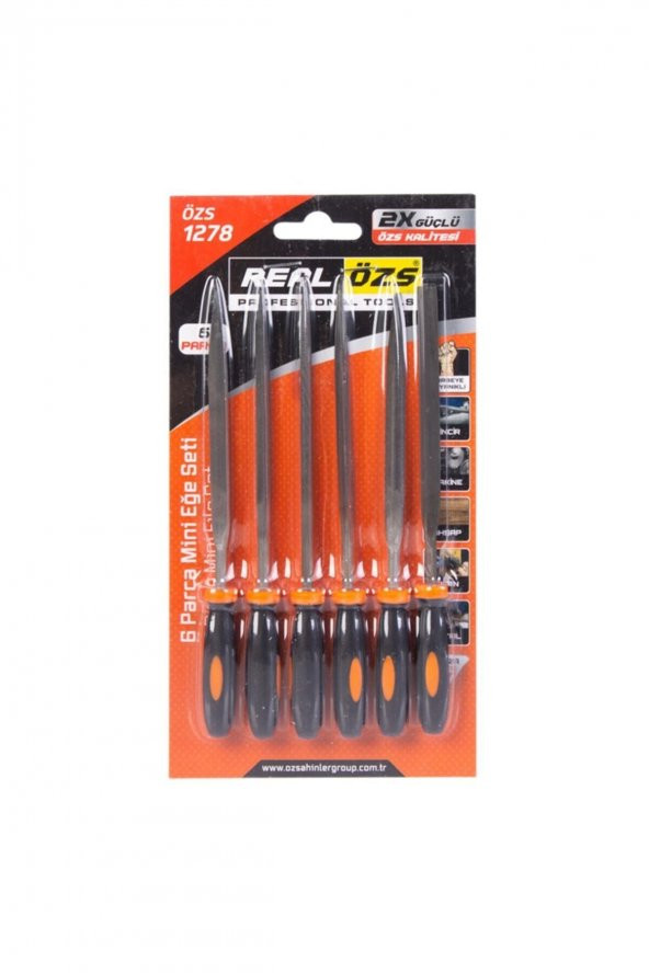 Real Özs 6 Parça Mini Eğe Seti 18 Cm Eye Seti Mini Eye Seti 6 Parça Hobi Seti Törpü Eğe Kaliteli - 2
