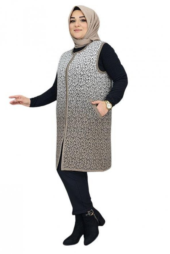 KUĞU LEOPAR DESENLİ FERM.YELEK