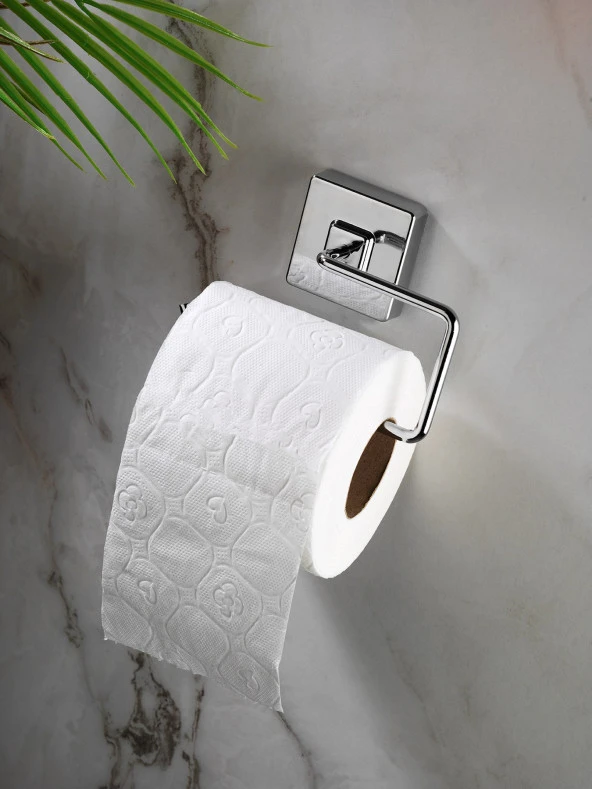 SAS Delmeye Son Yapışkanlı Premium Tuvalet Kağıtlığı Krom Y-408