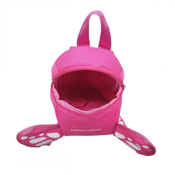Pembe Kelebek Çocuk Sırt Çantası Pembe Özel Tasarım - 5