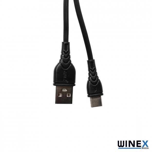 Winex CA60 USBA to Type-C Hızlı Data ve Şarj Kablosu 3A Siyah - 2