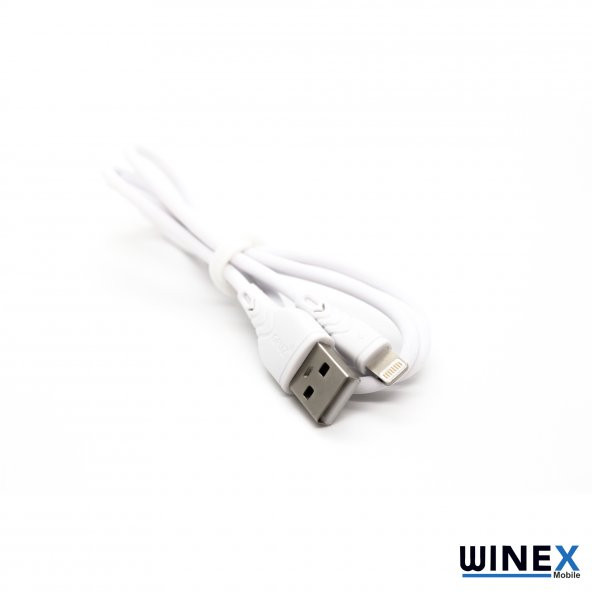 Winex CA60 USBA to Lightning Hızlı Data ve Şarj Kablosu 3A Beyaz