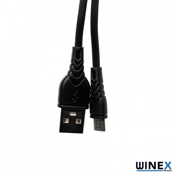 Winex CA60 USBA to Micro Hızlı Data ve Şarj Kablosu 3A Siyah - 2