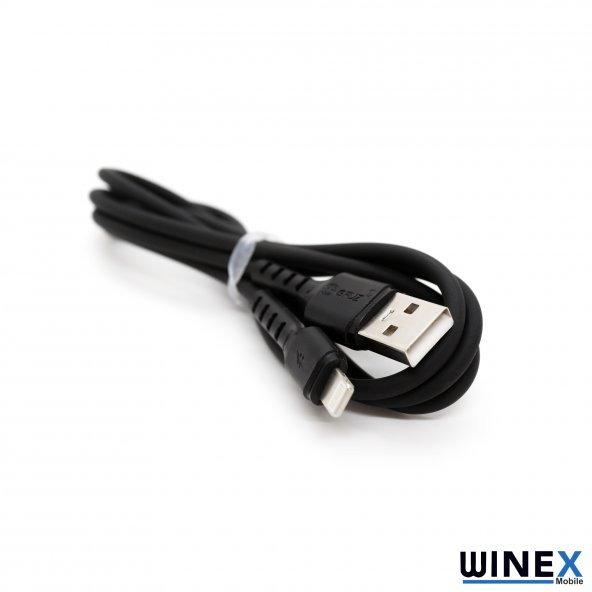 Winex CA116 USBA to Lightning Data ve Şarj Kablosu 3A Siyah