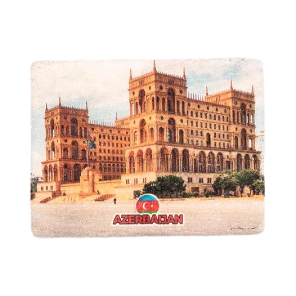 Azerbaycan Temalı Taş Magnet ürün görseli