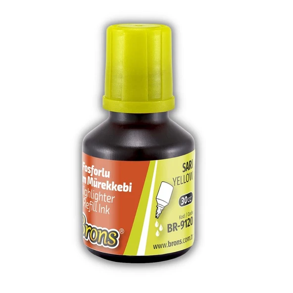 Fosforlu Kalem Mürekkebi 30 ml 1 Adet Brons İşaret Kalemi Mürekkebi 1 Adet - 3