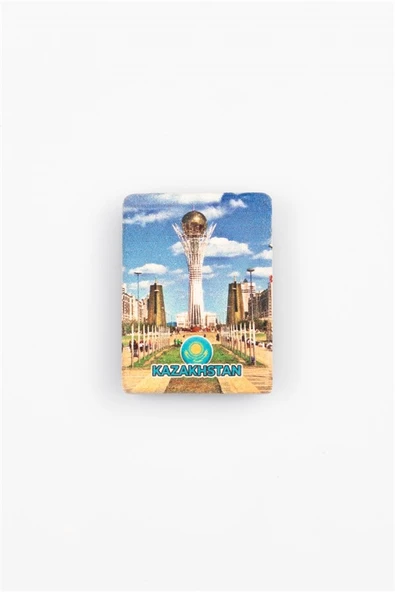 Kazakistan Temalı Taş Magnet - Resim 3