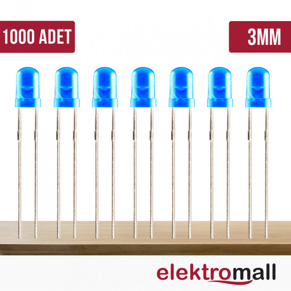 3mm Mavi Diffused Led (1000 ADET)