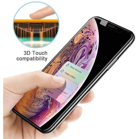 Apple iPhone XS Max 5D Tam Kaplayan Ekran Koruyucu Cam - 3