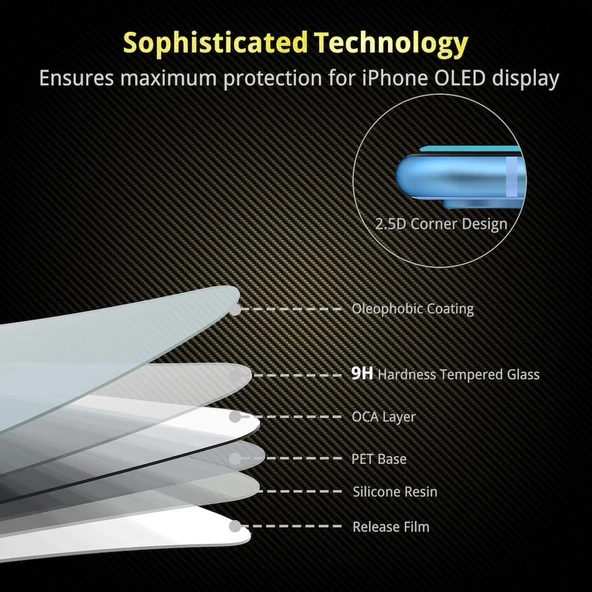 Apple iPhone XS Max 5D Tam Kaplayan Ekran Koruyucu Cam - 8