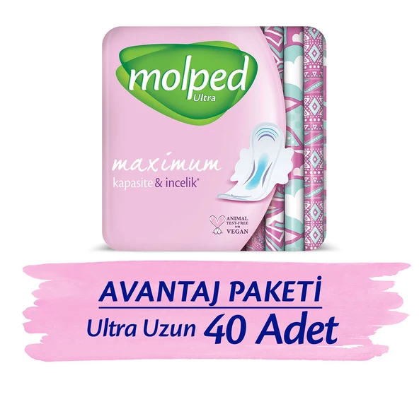 MOLPED ULTRA HİJYENİK PED UZUN AVANTAJ PAKETİ 40 ADET