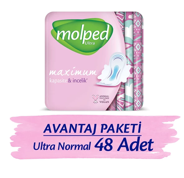 MOLPED ULTRA HİJYENİK PED  NORMAL AVANTAJ PAKETİ 48 ADET