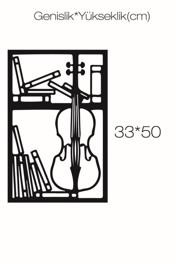 Çello Viyolonsel Keman Müzik Aleti Müzisyen Ahşap Tablo Duvar Dekoru - 5