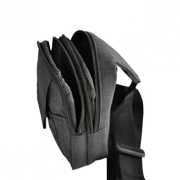 Tek Omuz Askılı Çapraz Göğüs ve Sırt Çantası Siyah Küçük Boy - 5