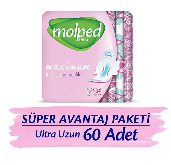 MOLPED ULTRA HİJYENİK PED UZUN SÜPER AVANTAJ PAKETİ 60 ADET