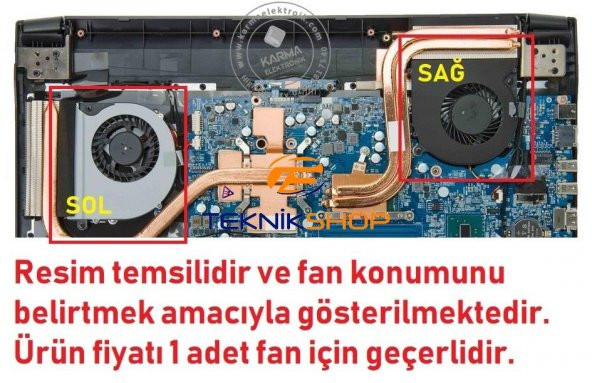 Monster Abra A5 V12.1.1, A5 V12.1.2 Notebook Fan (Sağ)