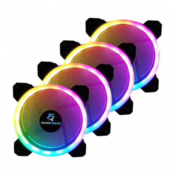 GAMEFORCE DUALRING 4x120mm A-RGB Kasa Fanı