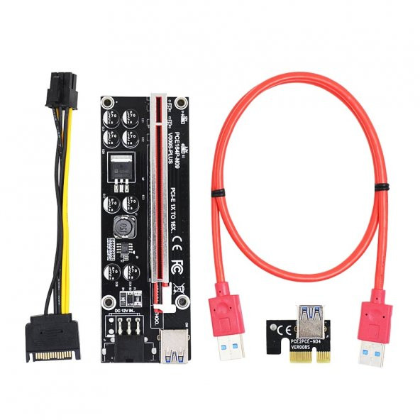 10.Nesil Riser Ver009S Plus PCI-EX 1x to 16x Çevirici USB 3.0 Riser Kablo (Ver 9S Plus)**