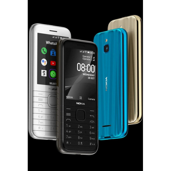 NOKİA 8000-311 ASHA ORJINAL KAIOS  TUŞLU CEP TELEFONU  GOLD