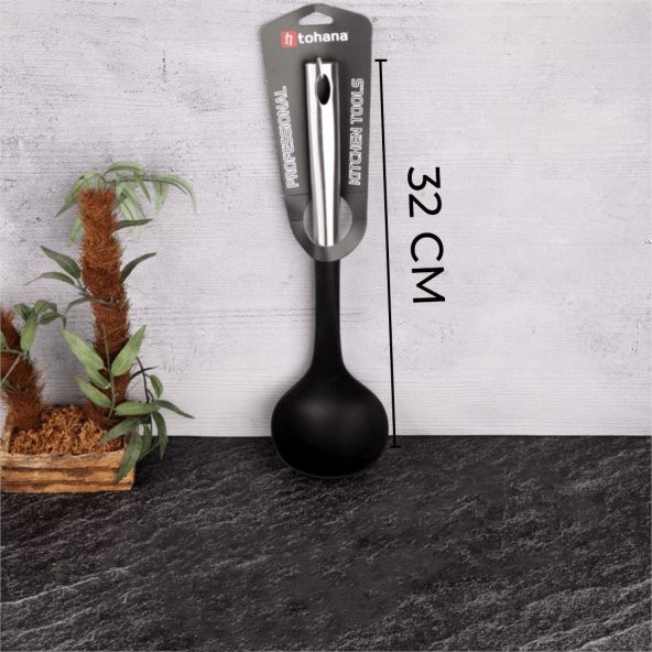 Hometarz Silikon Metal Saplı Kepçe Mutfak Kepçesi 31 cm - 2