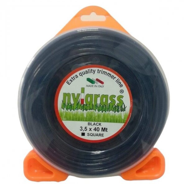 Nylgrass Tırpan Misinası Siyah Dörtköşe 3.5 mm 40 mt