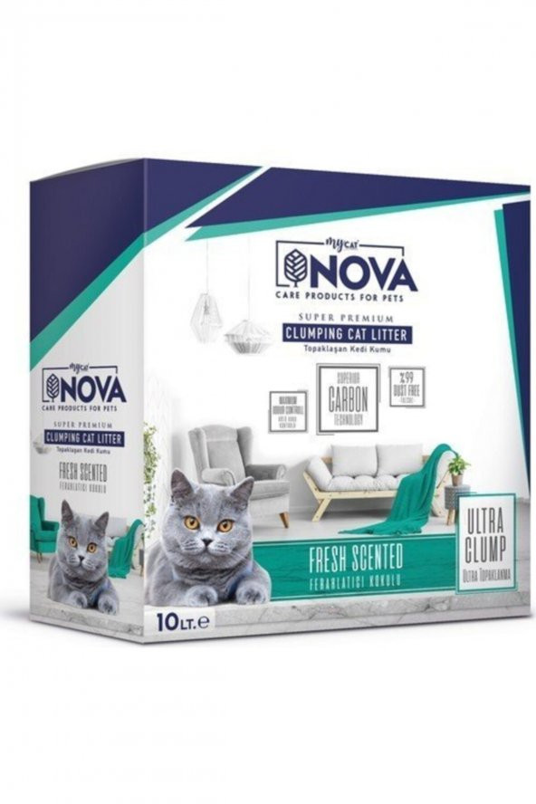 Mycat Nova Topaklaşan Premium Kedi Kumu (ferahlatıcı Koku) 10lt
