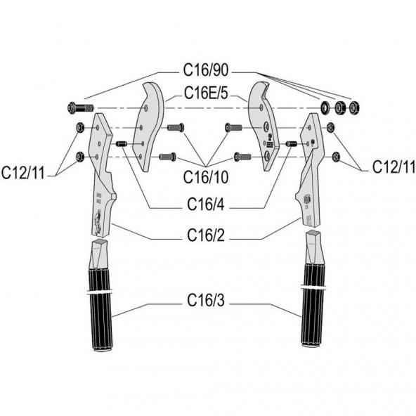 Felco C16E Çelik Halat Makası 59cm - 3