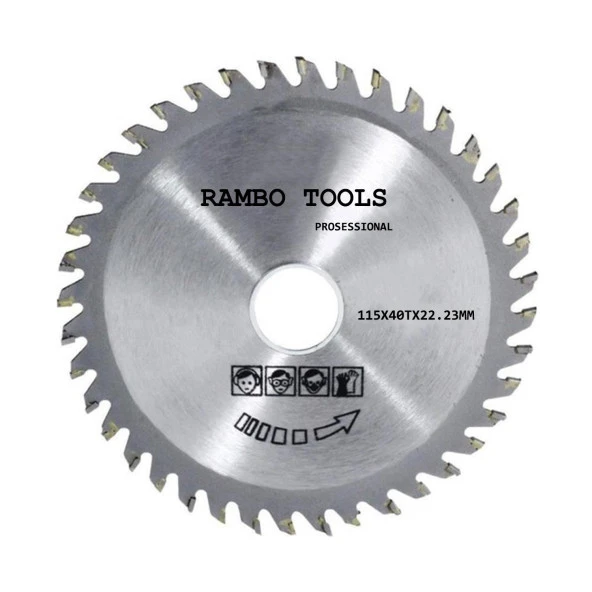 Rambo Taşlama Spiral Ahşap Kesme Sunta Testeresi 115 mm 40 Diş