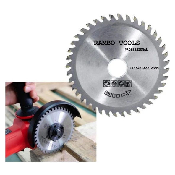 Rambo Taşlama Spiral Ahşap Kesme Sunta Testeresi 115 mm 40 Diş - 2