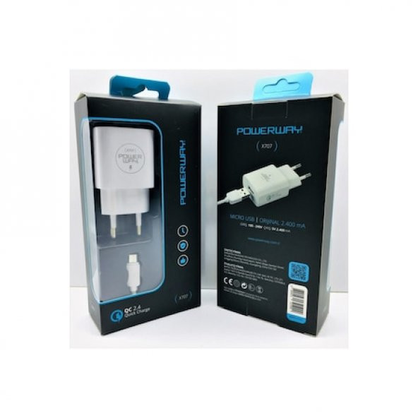 POWERWAY MICRO 2.4A HIZLI ŞARJ SET X707