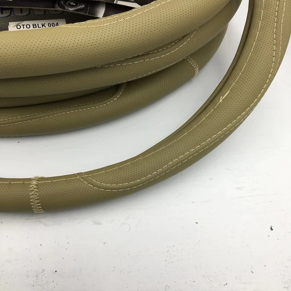 38CM Bej Renk Deri Direksiyon Kılıfı Geçmeli Model A+ İthal Ürün - 2