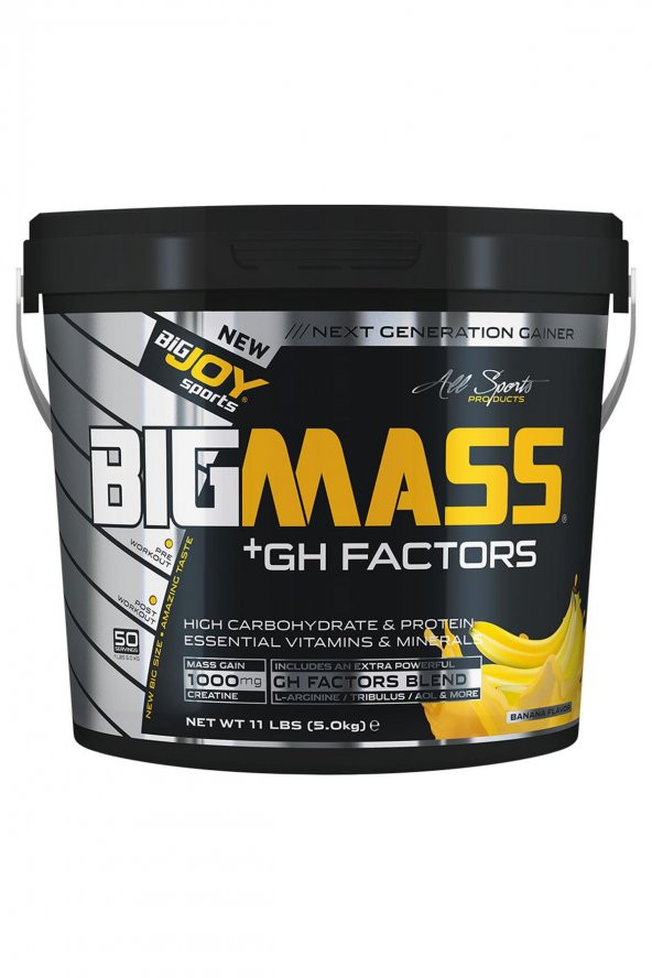 Bigjoy Bigmass Gainer Gh Factors Muz Aroma Karbonhidrat 5000 Gram - 1