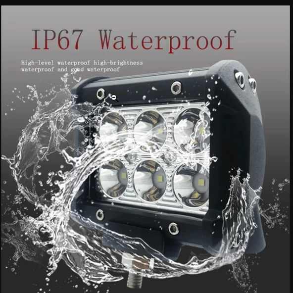 Offroad Sis Çalışma Lambası Turuncu Beyaz Cakar Modlu 12 Led 18W A+ İthal Ürün - 6